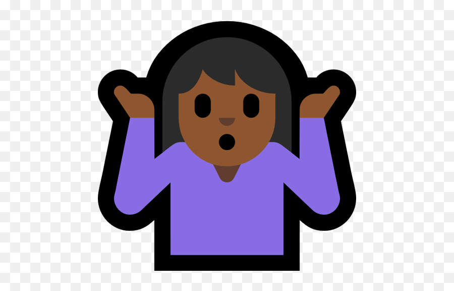 Emoji Image Resource Download - Windows Person Shrugging Emoji De No Se Mujer,Shrug Emoji