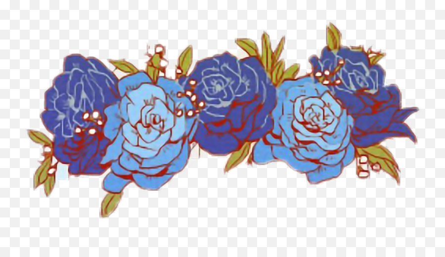 Victor Nikiforov Flower Crown Clipart - Transparent Flower Crown Art Emoji,Blue Rose Emoji