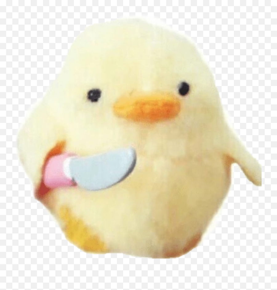 Duck Knife Knifeduck Sticker - Cute Duck With Knife Meme Emoji,Duck Emoji