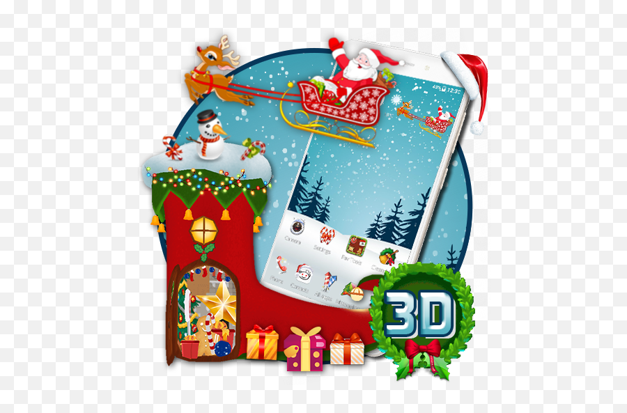 3d Merry Christmas U0026 Happy New Year 2018 Theme U2013 Google Play - For Holiday Emoji,Christmas Cracker Emoji