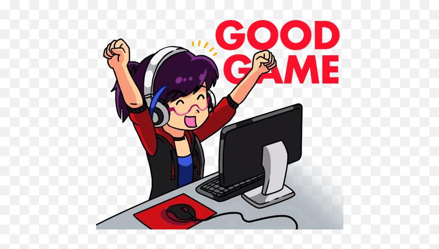 Sticker Gamer Girl List - Stickerchan Doing A World Of Good Aiche Emoji,Emoji Girl Games