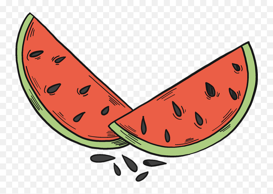 Slices Of Watermelon Clipart Free Download Transparent Png - Girly Emoji,Emojis Wathermelon Drawings
