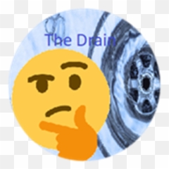 The Drain - Thinking Emoji Small,Drain Emoticon