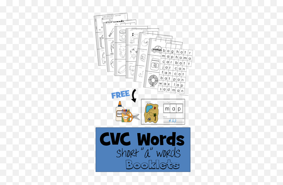 Free Cvc Words Short A Book - Preschool Emoji,Emoji Math Printable