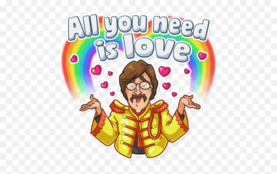 The Beatles - Telegram Sticker Beatles Stickers Whatsapp Emoji,Beatles Emojis