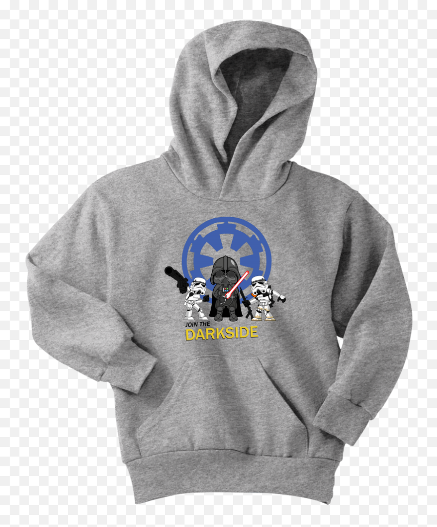 Star Wars Darth Vader And Storm Trooper Chibi Unique - Grey Hoodie White Letters Emoji,Images Of Squad Goals With Emojis