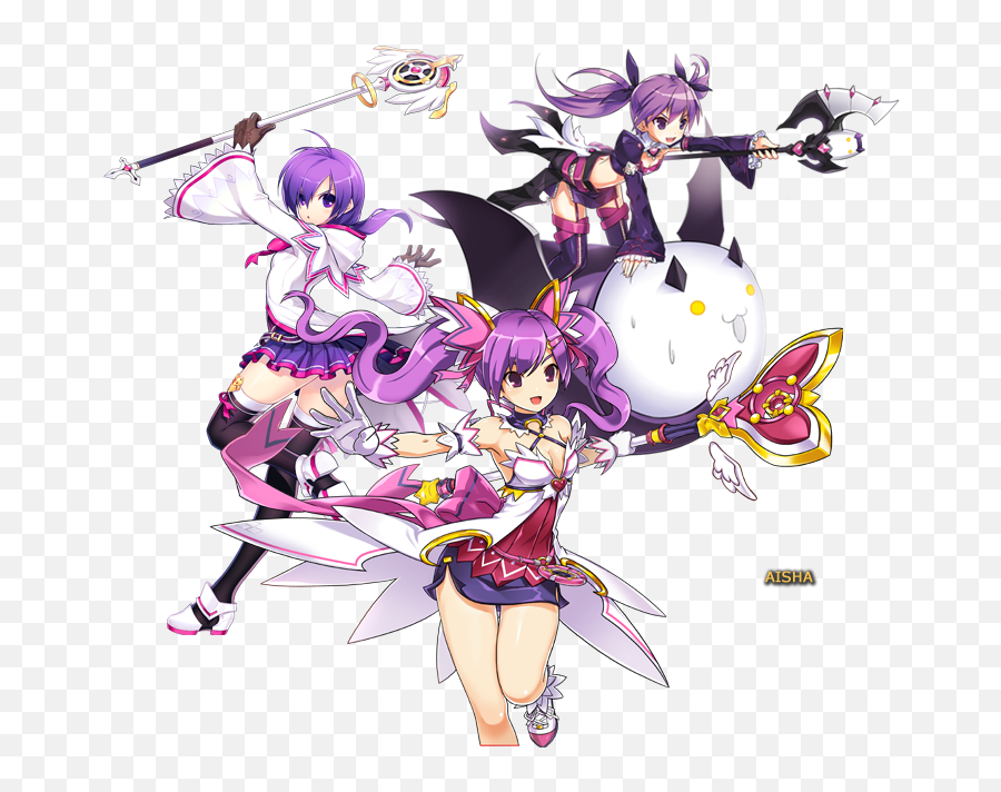 Anime 1027704 Elsword Anime Girl And Aisha On Favimcom - Fictional Character Emoji,Void Elsword Emoticon