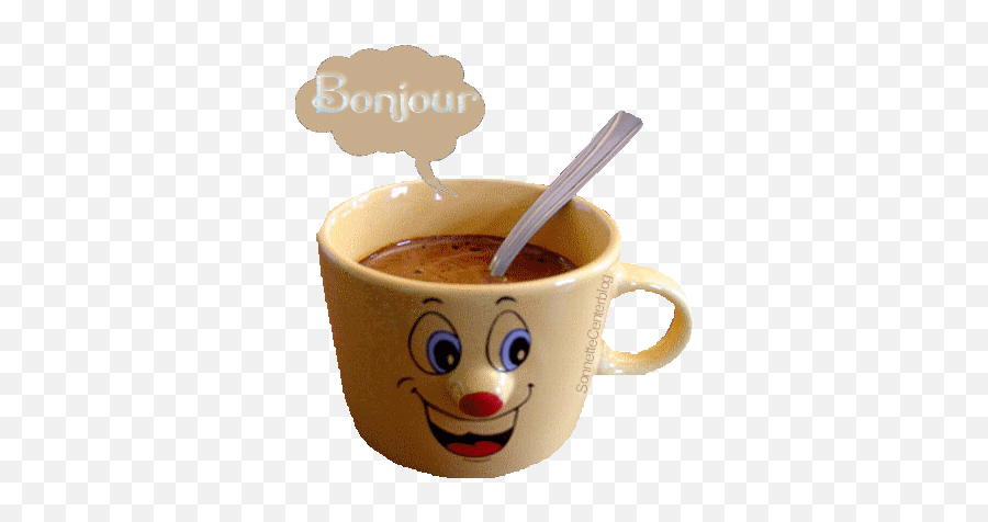 Pin - Gif Animé Cafe Bonjour Emoji,Animated Coffee Emojis Gifts