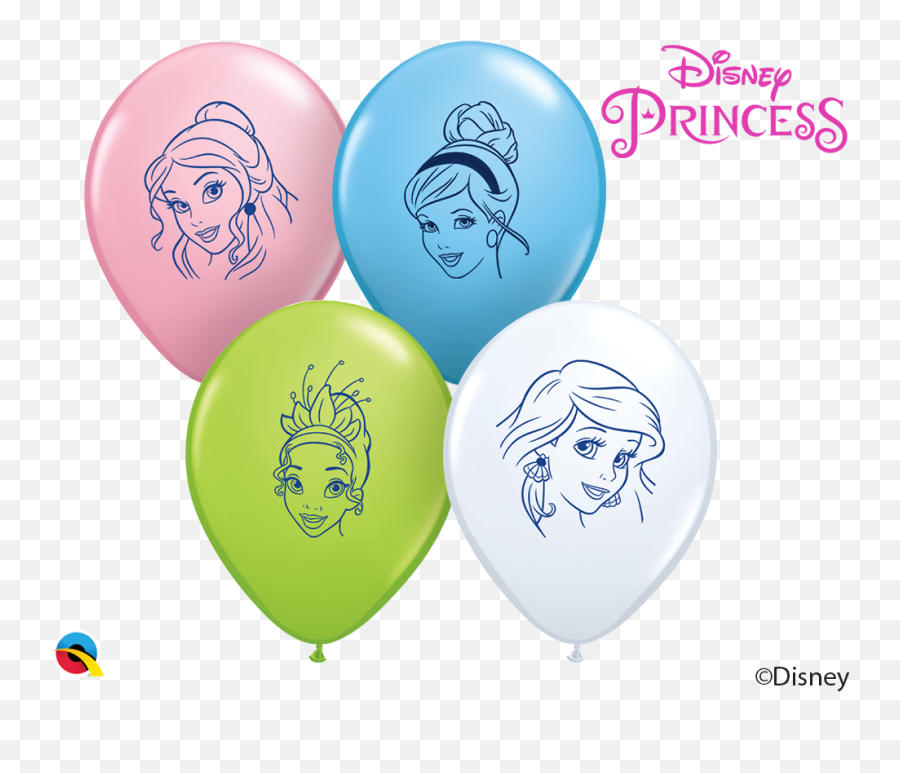 5 Princess Faces Latex Balloons 100 Per Bag Bargain - Mylar Balloons Disney Princess Emoji,Recycle Bin Emoji Anser