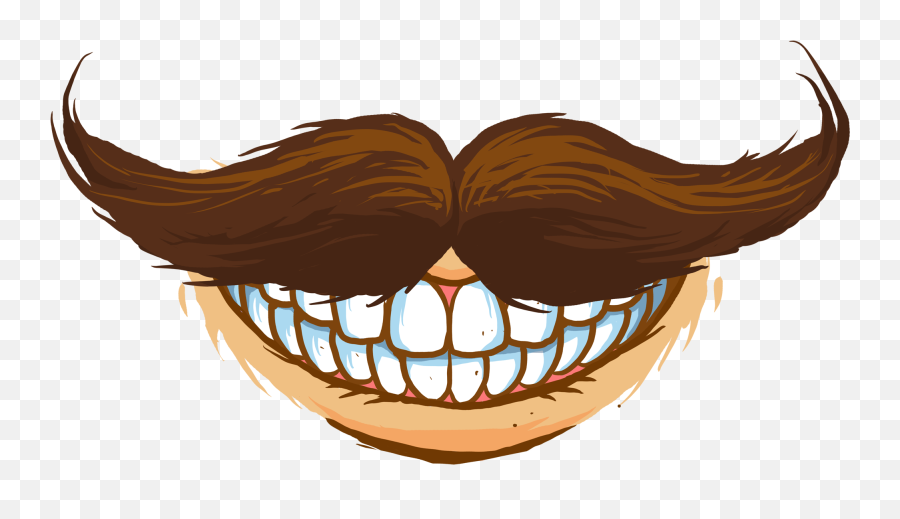 Jaw Mouth Cartoon Clip Art - Lips With Mustache Clip Art Emoji,Emoji Monkey Covering Mouth Png