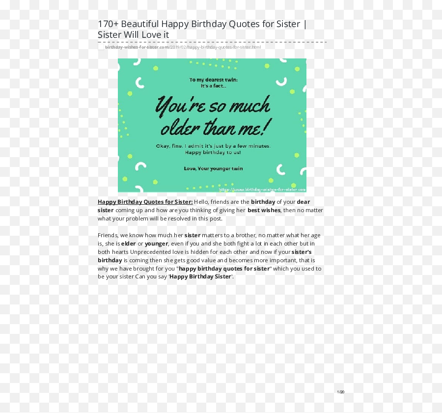 Pdf 170 Beautiful Happy Birthday Quotes For Sister Sister - Horizontal Emoji,Bottled Up Emotions Quotes