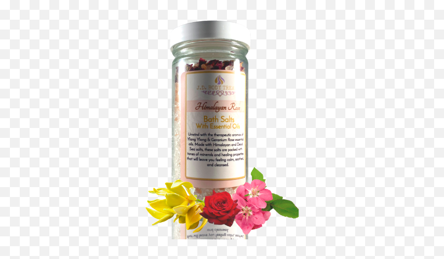 Himalayan Rose Botanical Bath Salts - Garden Roses Emoji,Updated Emotions And Essential Oils Book