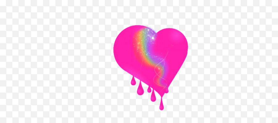 Remix Bleedingheart Sticker By Missy Leigh Sterling - Sparkly Rainbow Glitter Heart Emoji,Bleeding Heart Emoji