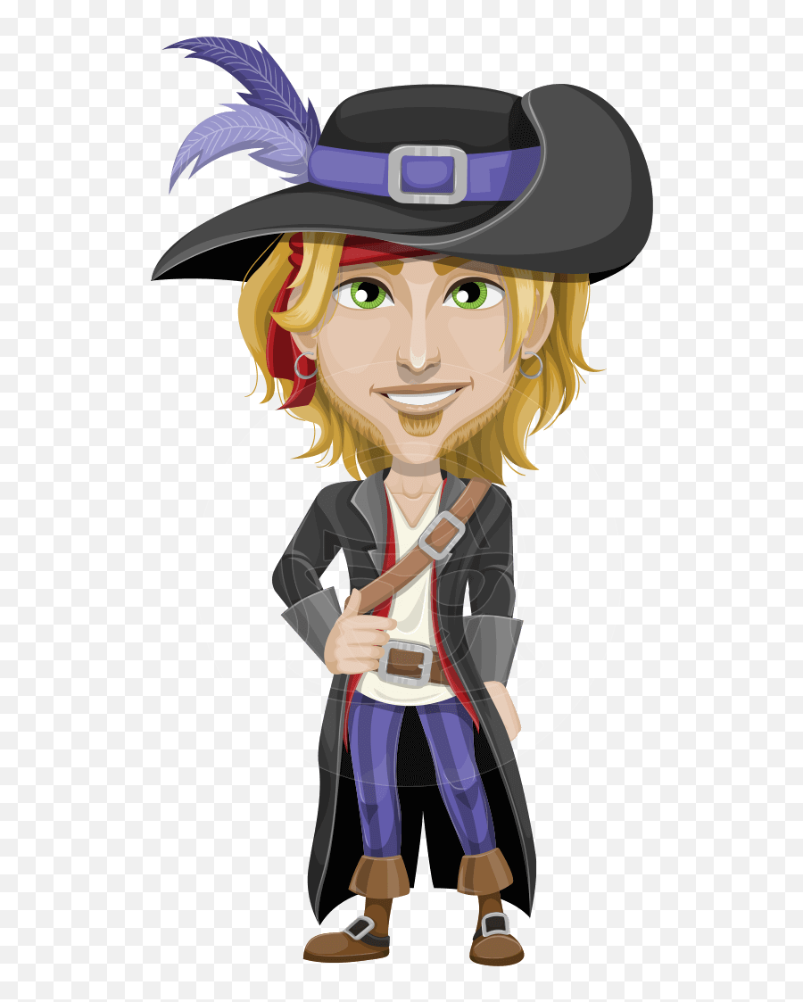 Man With Pirate Costume Cartoon Vector Character Graphicmama Emoji,Pirate Ship Emoji