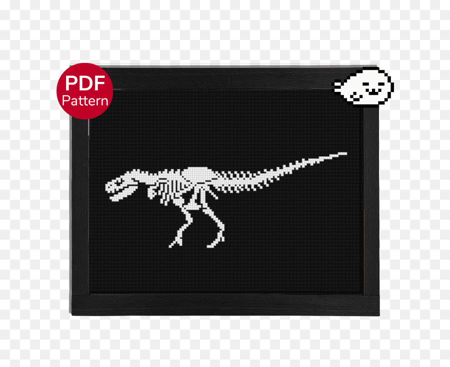 T - Rex Dinosaur Skeleton Cross Stitch Pattern Emoji,Ukraine Trident Emoji