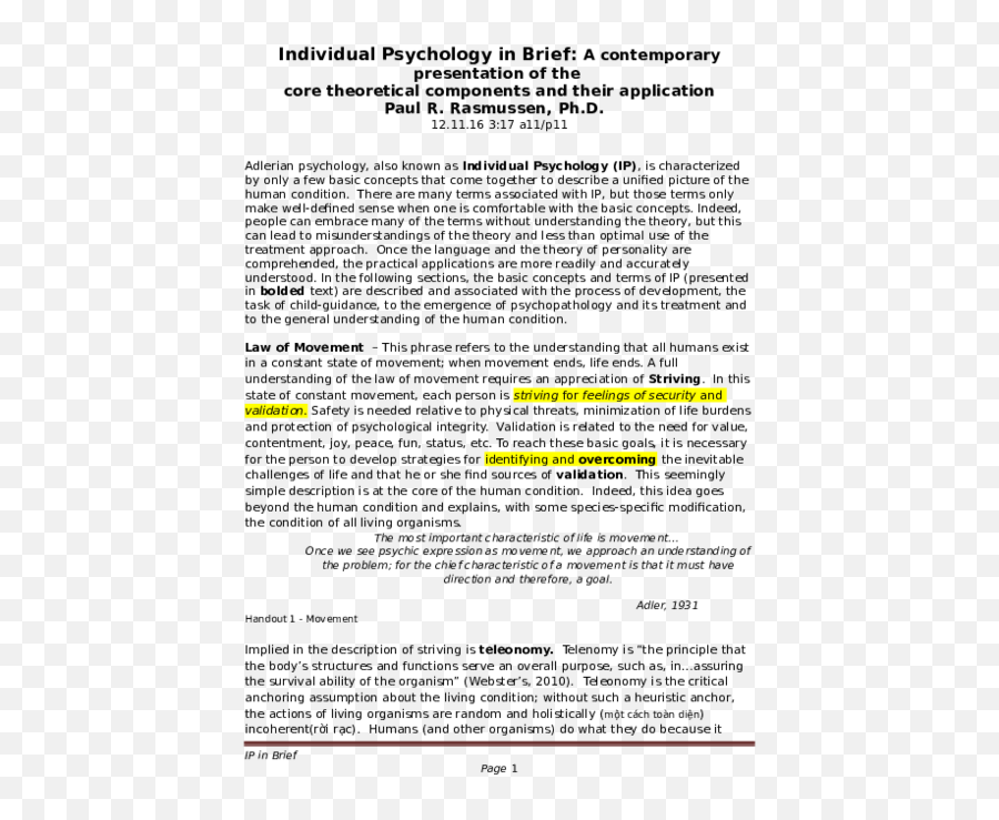 Doc Individual Psychology In Brief A Contemporary - Horizontal Emoji,Coy Smile Emoji