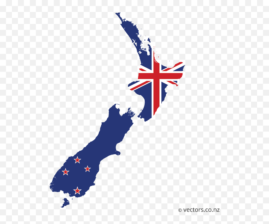 Flag Vector Map Of New Zealand Map Of New Zealand New - New Zealand Map Poster Emoji,Swedish Flag Emoji