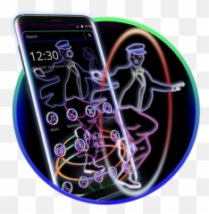 Neon Light Dancing Theme - Smartphone Emoji,Dancing Emojis For Android
