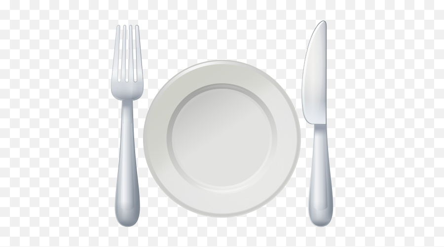 Fork And Knife With Plate Icon - Fork Knife Plate Emoji Png,Emoji Scared Face And Knife