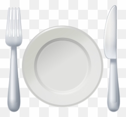 Fork And Knife With Plate Icon - Fork Knife Plate Emoji Png,Emoji Scared Face And Knife