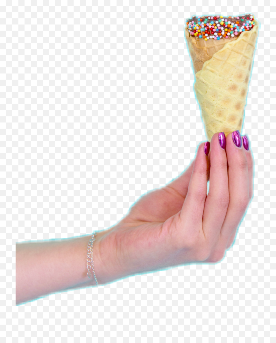 Icecream Hand Cone Art Effect Crown - Hand Holding An Ice Cream Cone Png Emoji,Ice Cream Cone Emoji
