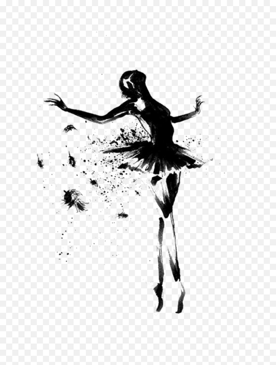Edits Woman Girl Dance Ballet Sticker By Jessica - Drawing Dancing Girls Black Emoji,Dance Girl Emoji