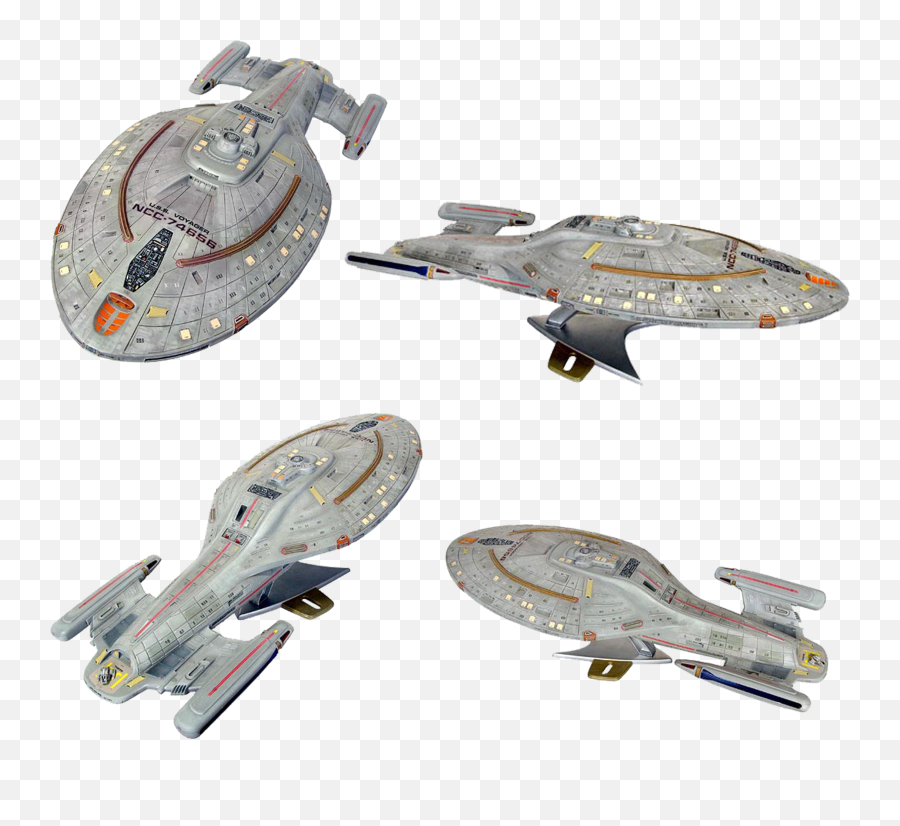 Space Ship Model Star Trek Uss Voyager Isolatedspace Ship - Star Trek Statek Kosmiczny Emoji,Star Trek Data Gets Emotions