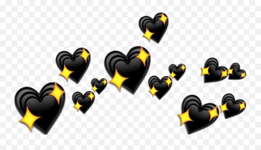 Heart Black Crown Sticker - Heart Crown Edit Emoji,Heart Emoji Snapchat