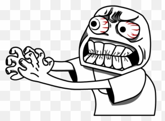 Angry Face Troll Trollface Comic Sticker By Theluge - Angry Troll Face Transparent Emoji,Troll Face Emoji