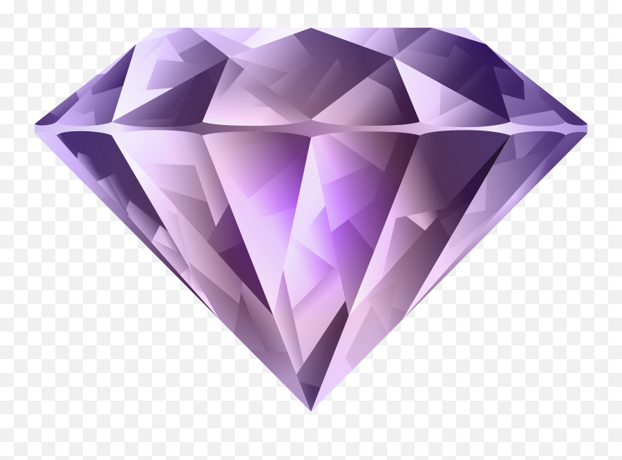 Diamond Purple Clip Art - Purple Diamond Transparent Png Purple Diamond Png Emoji,Sparkling Diamond Emoji