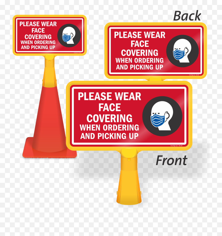 Wear Face Covering When Ordering - Drive Thru Closed Sign Emoji,Serious Face Emoticon With Red Slash Over