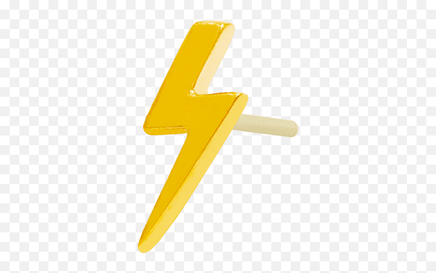 Junipurr Gold Lightning Bolt Sara Pierced Me Emoji,Thunder Emoji