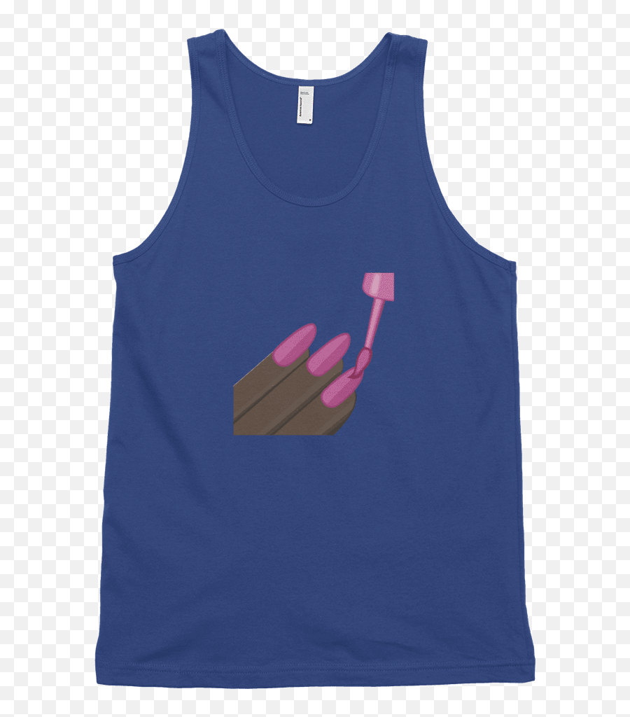 Dark Nail Polish Emoji Tank Top - Swish Embassy,Chart Trending Up Emoji