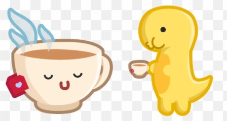 Top Downloaded Cursors - Dino With Tea Emoji,Frog And Teacup Emoji
