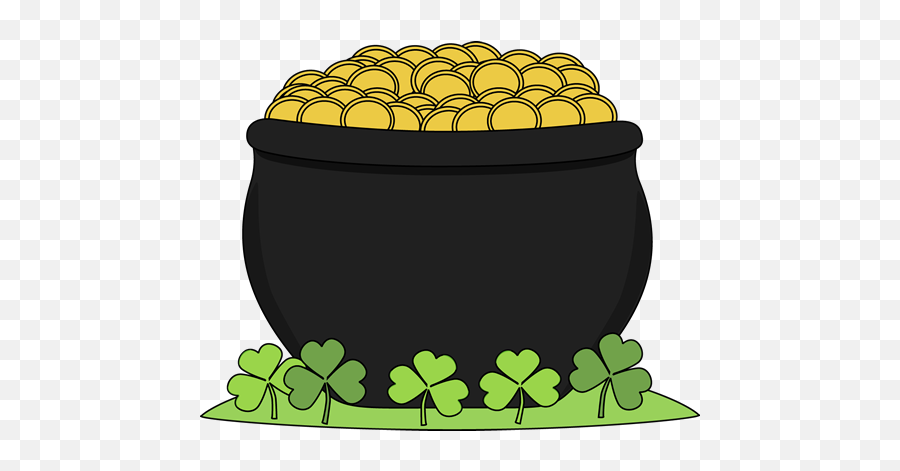 Pot Of Gold And Shamrocks Clip Art - Pot Of Gold And Melonheadz Pot Of Gold Clipart Emoji,St Patricks Day Emoticon