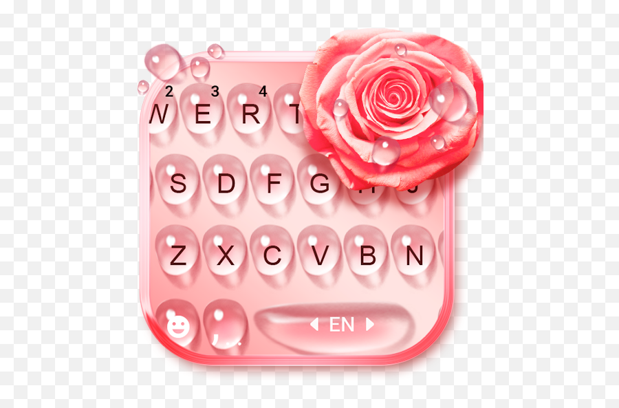 Raindrop Red Rose Keyboard Theme U2013 Google Play - Garden Roses Emoji,Red Rose Emoji