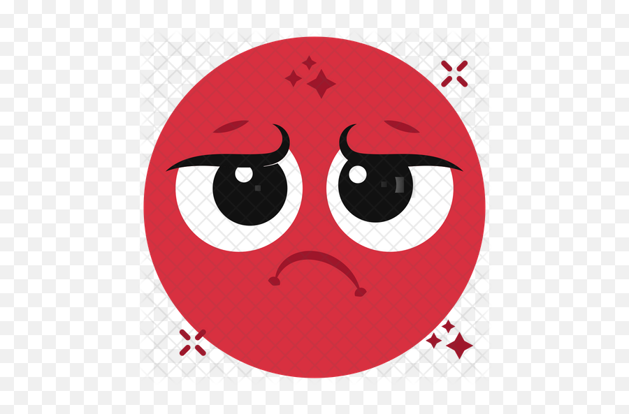 Worried Face Icon - Dot Emoji,Worried Emoticon