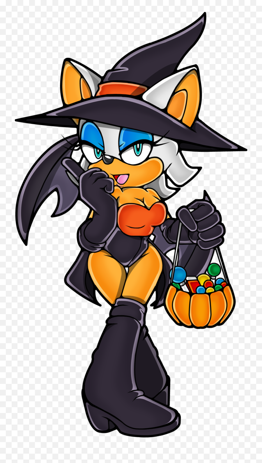 Trick Or Treat Rouge Sonic The Hedgehog Know Your Meme - Sonic Adventure 2 Halloween Costumes Emoji,Cummies Emoji