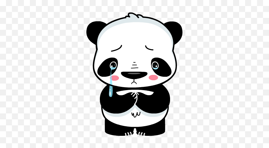 Panda Emoji Panda Art Panda Painting - Cute Panda Emoji,Sad Panda Emoji