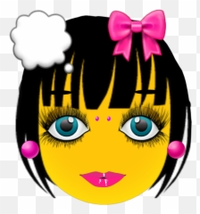 Emojigirl Fashion Emoji Sticker - Hime Cut,Fashion Emoji