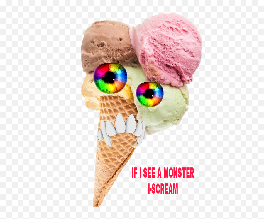 Ftefunnymonsters Icecream Sticker By Nsaneshit - Transparent Background Ice Cream Transparent Emoji,Ice Cream Sun Emoji