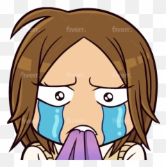 Draw Custom Twitch Chibi Emote And Sub Badge - Girl Sad Emote Twitch Emoji,Twitch Emoticon :bread:
