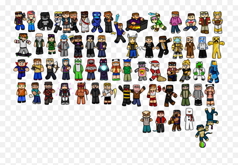 Clipart Of Minecraft Characters Free Image - Minecraft Youtubers Emoji,Where To Get Drawn Hd Emotions For Minecraft Images