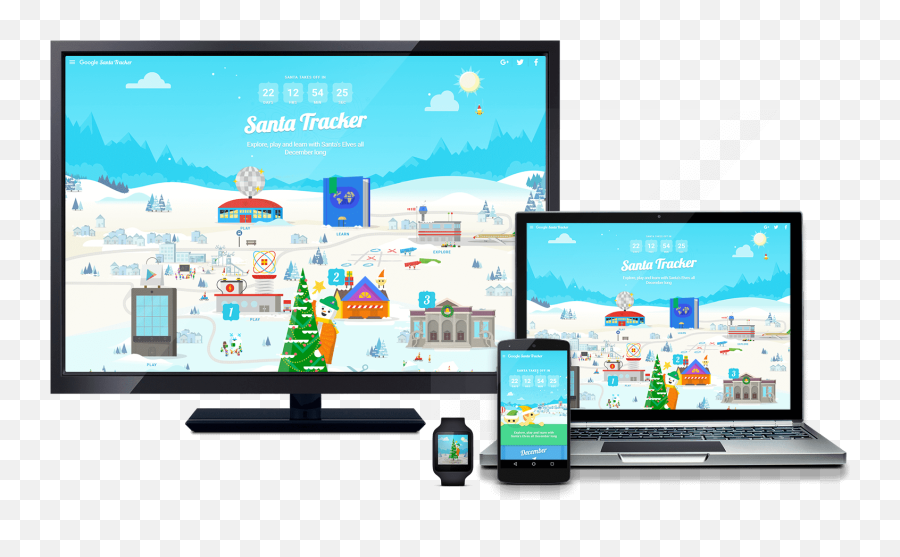 Diciembre 2016 - Google Santa Tracker Emoji,Postales Para Programas Con Emojis Navidenos