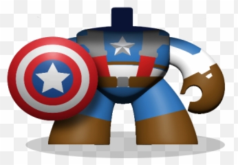 Head Spinning Hero Figures U0026 Toys - Mighty Muggs Captain America Emoji,Most Used Emojis With Avengers