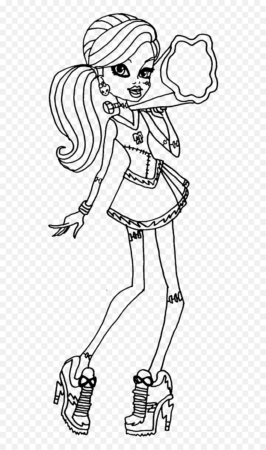 Monster High Colouring Sheets - Frankie Monster High Coloring Pages Emoji,Coloring Sheets For Emotions