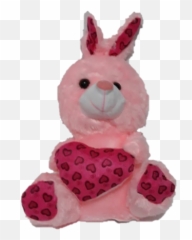 Peluche Conejo Rosado Con Corazón - Conejo Rosa De Peluche Png Emoji,Peluches De Emojis Colombia