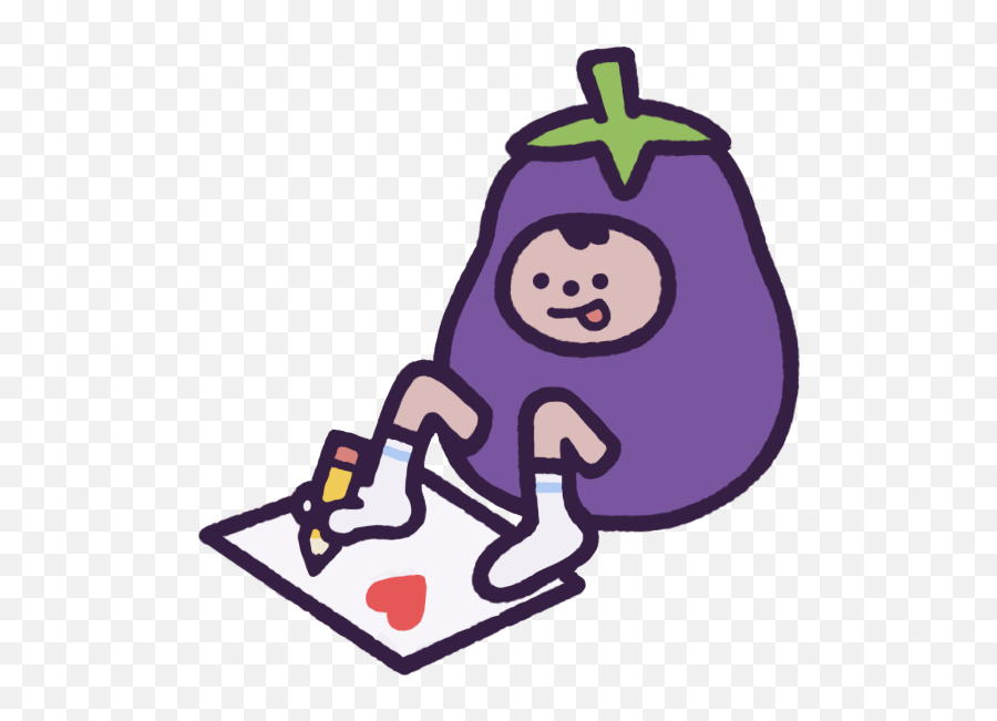 Eggby The Eggplant By Timothy Welman - Happy Emoji,Eggplant Monkey Emoji