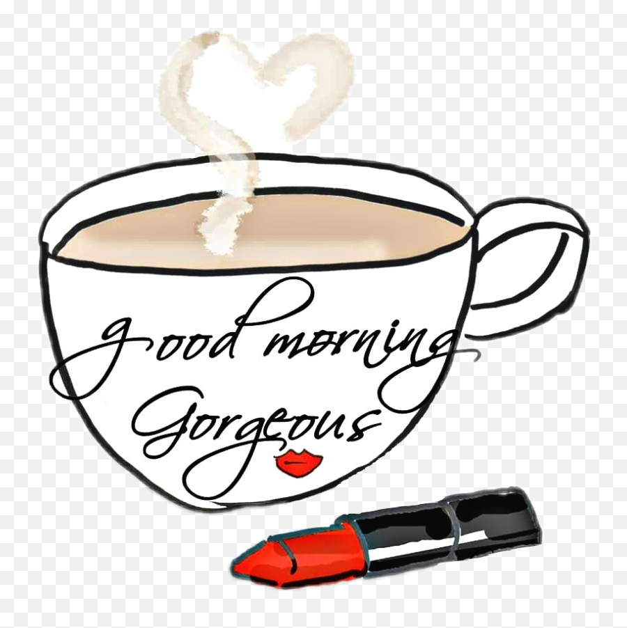 Goodmorning Gorgeous Coffee Ftestickers Ftstickers Clipart Emoji,Coffe Pot Emoji