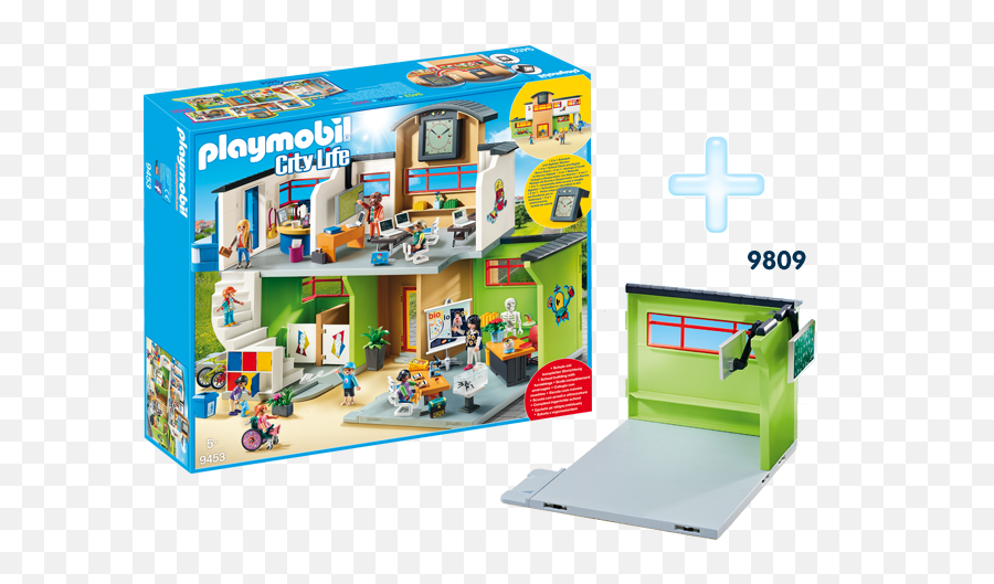 Grande Scuola Playmobil 9453 Giochi E Giocattoli Personaggi Emoji,Emoticon Trattore